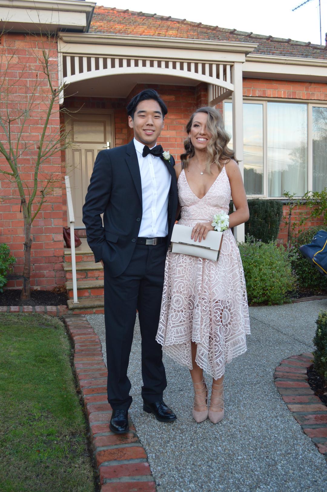 Nicholas Lace V Neck Ball Dress Antique Pink Size 6 for rent on The Volte - main image