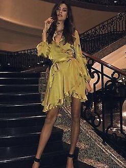 ZIMMERMANN WINSOME FLUTTER ROBE DRESS CITRUS Size 8 - Image 3