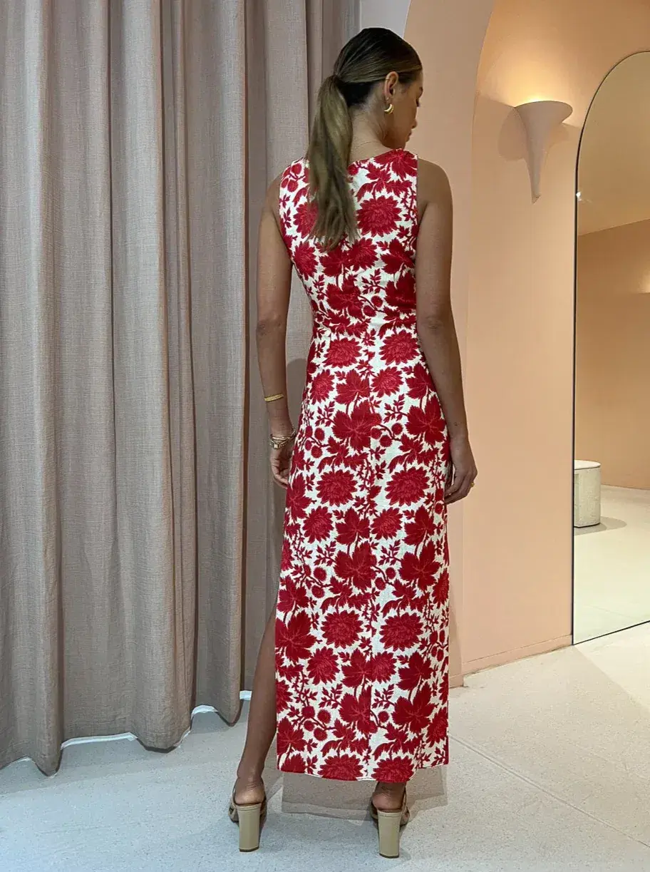 Sir the Label Cinta Cut Out Midi Dress in Valentina Floral Print Size 1 - Image 2