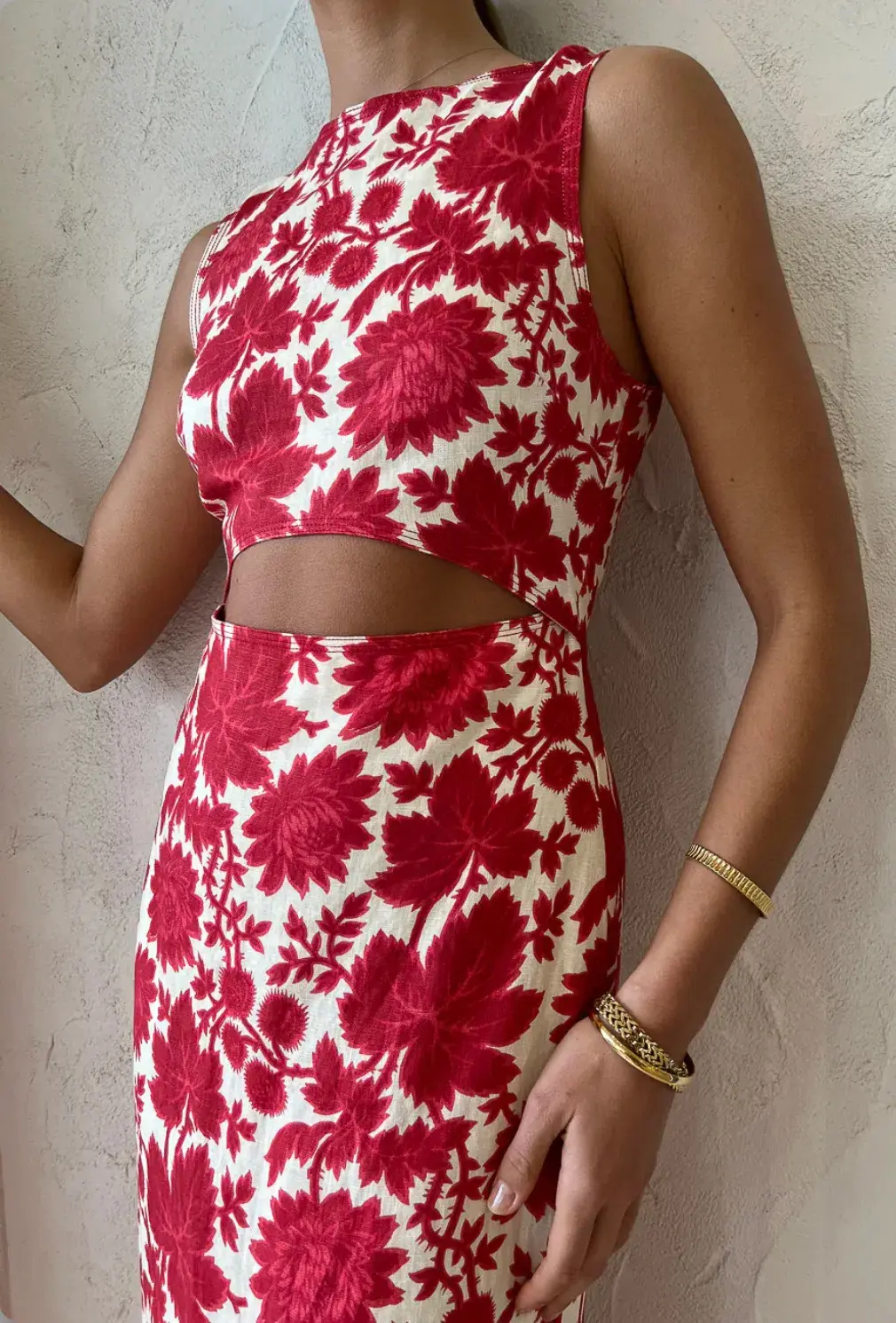 Sir the Label Cinta Cut Out Midi Dress Print Size 3 / AU 12 - Image 3