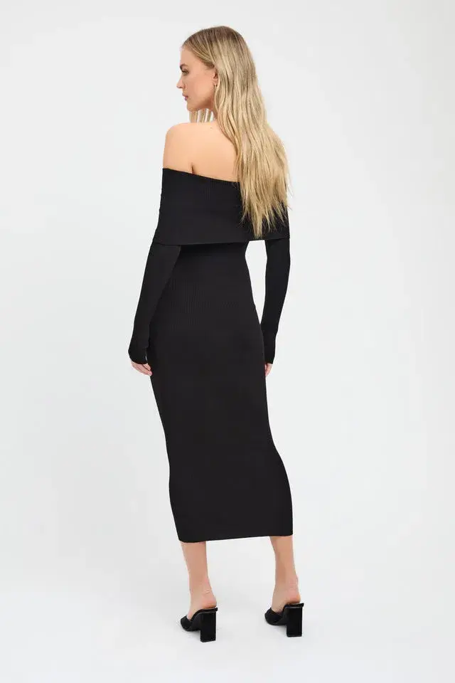Kookai Lola Fold-Down Midi Dress Size 2/AU 12 - Image 4