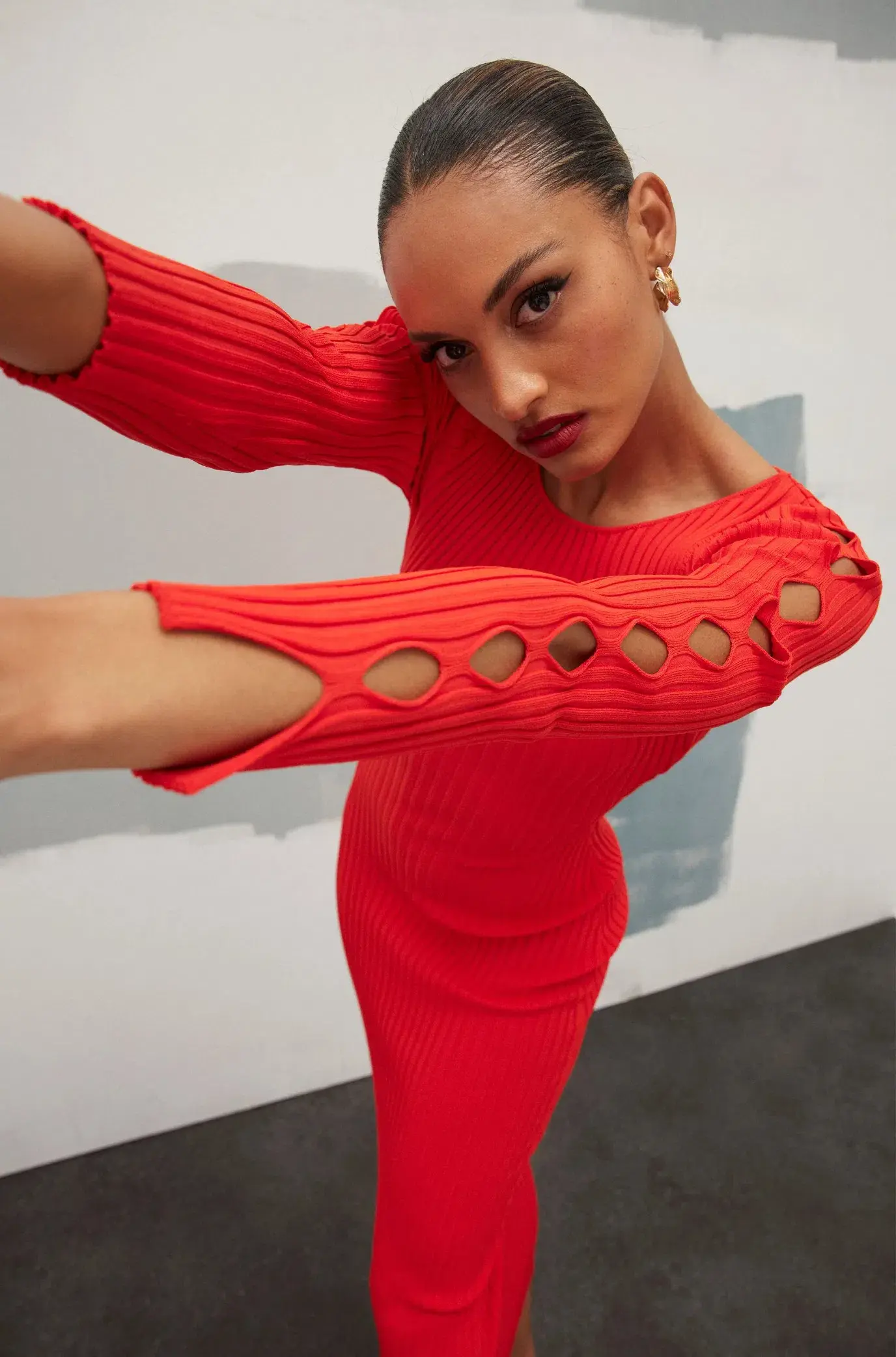 Mossman The Vivid Knit Dress Red Size 10 - Image 4