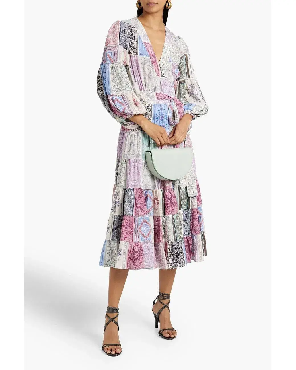 Zimmermann Wrap Midi Dress Multi Zodiac Cards Print Size 2 /Au  12 for rent on The Volte - main image