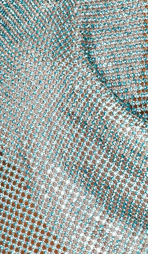 Poster Girl Lyla Crop Top in Cerulean Blue Crystal Size 8 - Image 7
