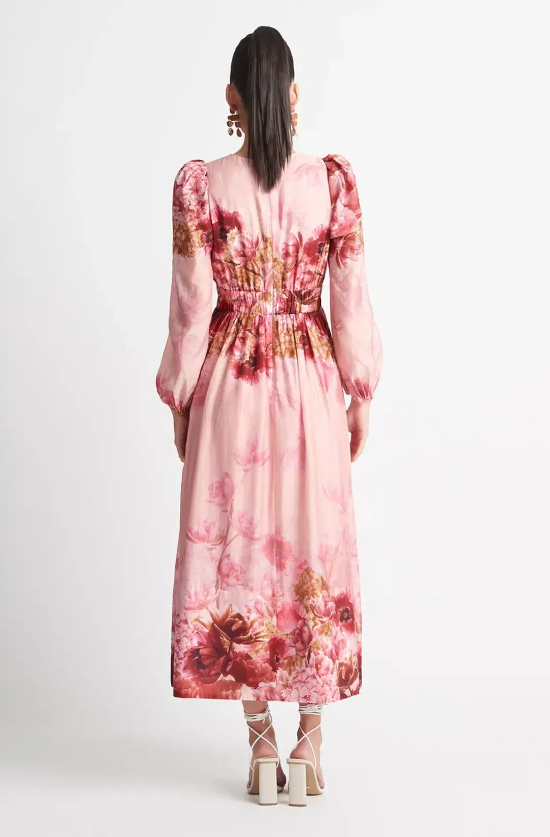 Sheike Swan Lake Dress Pink Floral Print Size 6 for rent on The Volte - main image