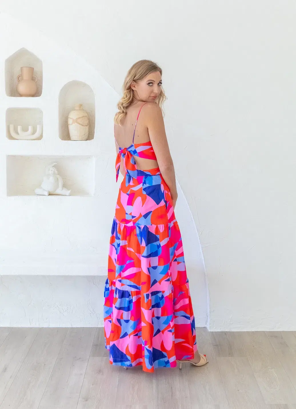 Rebecca Vallance Iggy Cut Out Maxi Dress Print Size 8 - Image 2