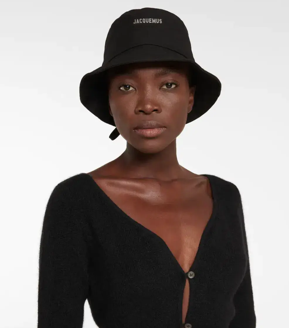 Jacquemus Le Bob Gadjo Bucket Hat Black Size 56"  - Image 4