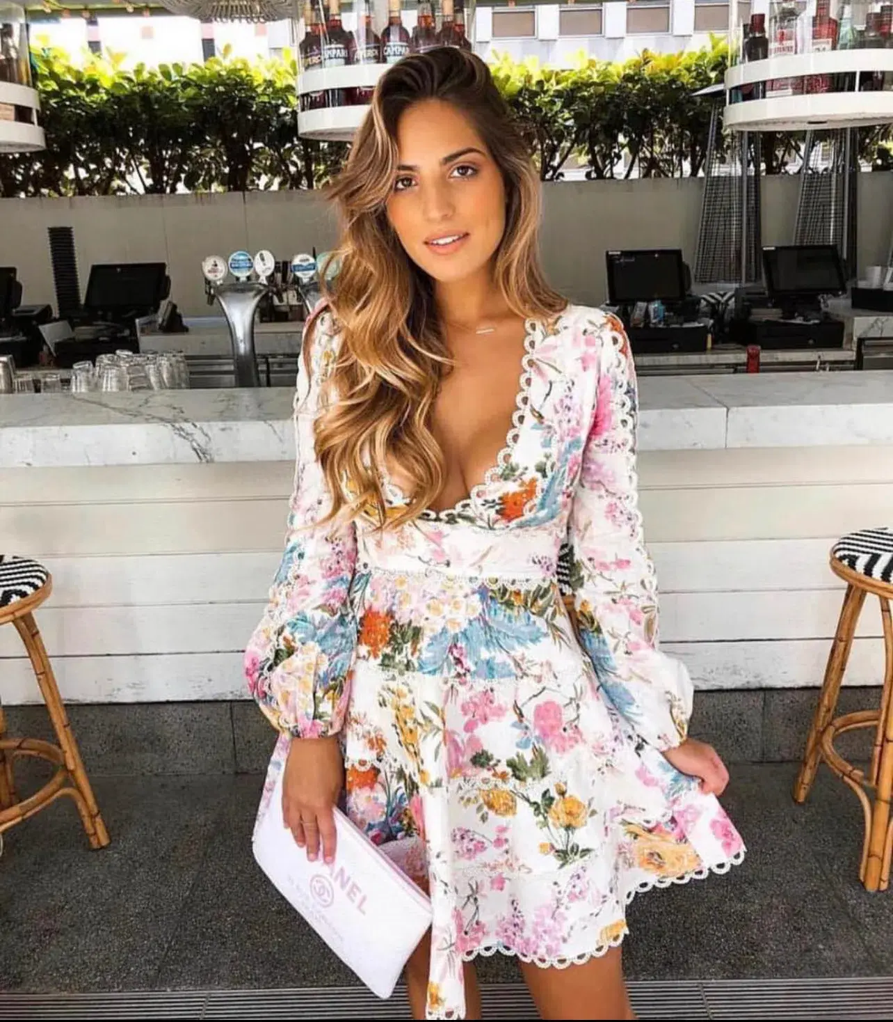 Zimmermann Heathers Flounce Mini Dress Garden Floral Size 2 / Au 12 - Image 3