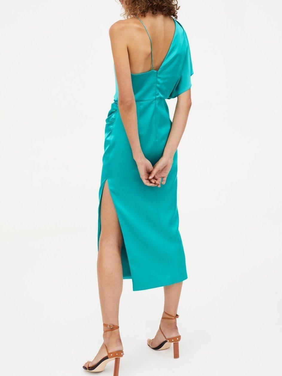 MANNING CARTELL 6MIAMI HEAT OFF THE SHOULDER DRESS TURQUOISE SIZE 6 - Image 4