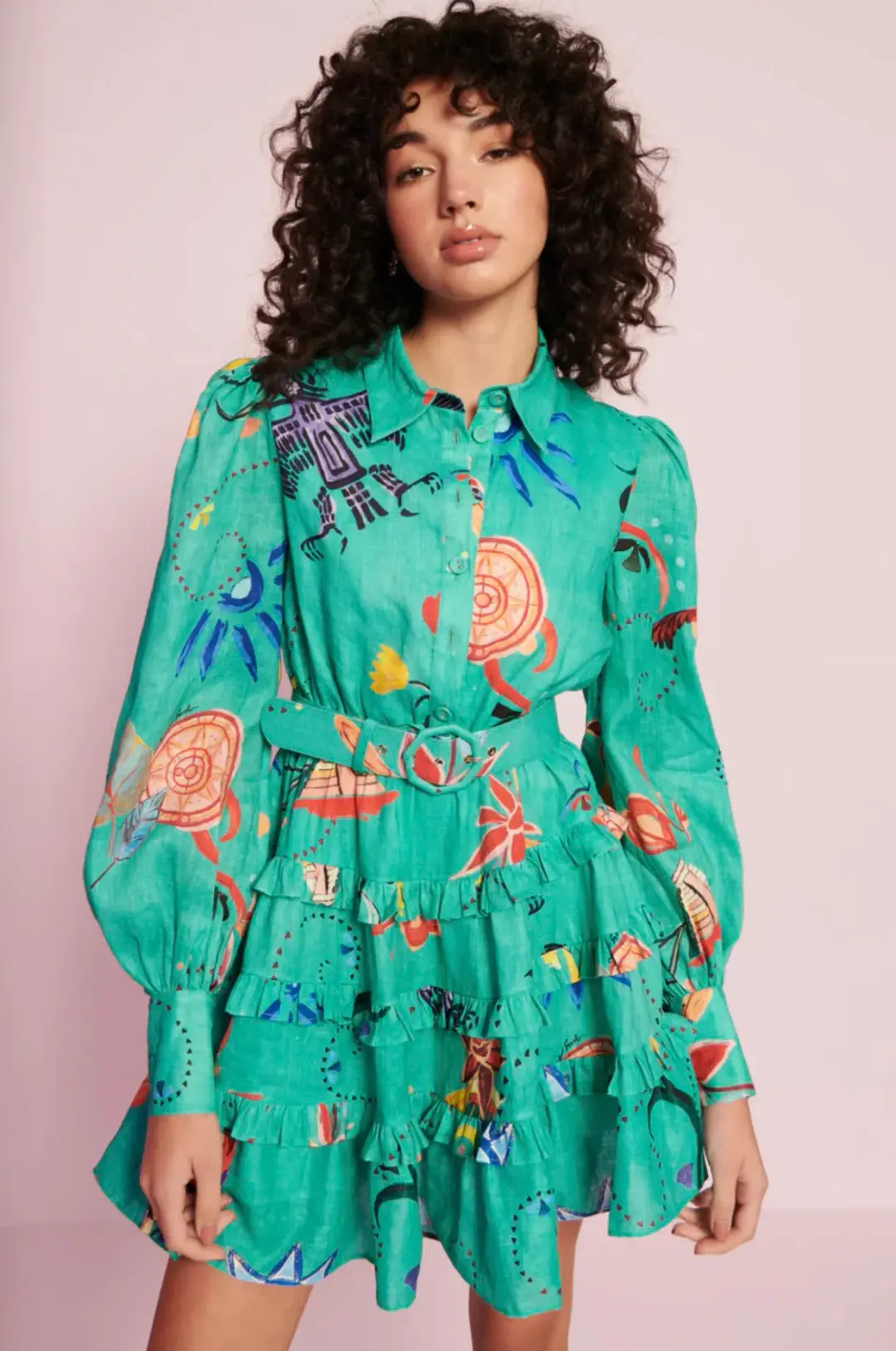 Kate Ford Cordia Layered Dress Print Size 1/Au 8 for rent on The Volte - main image