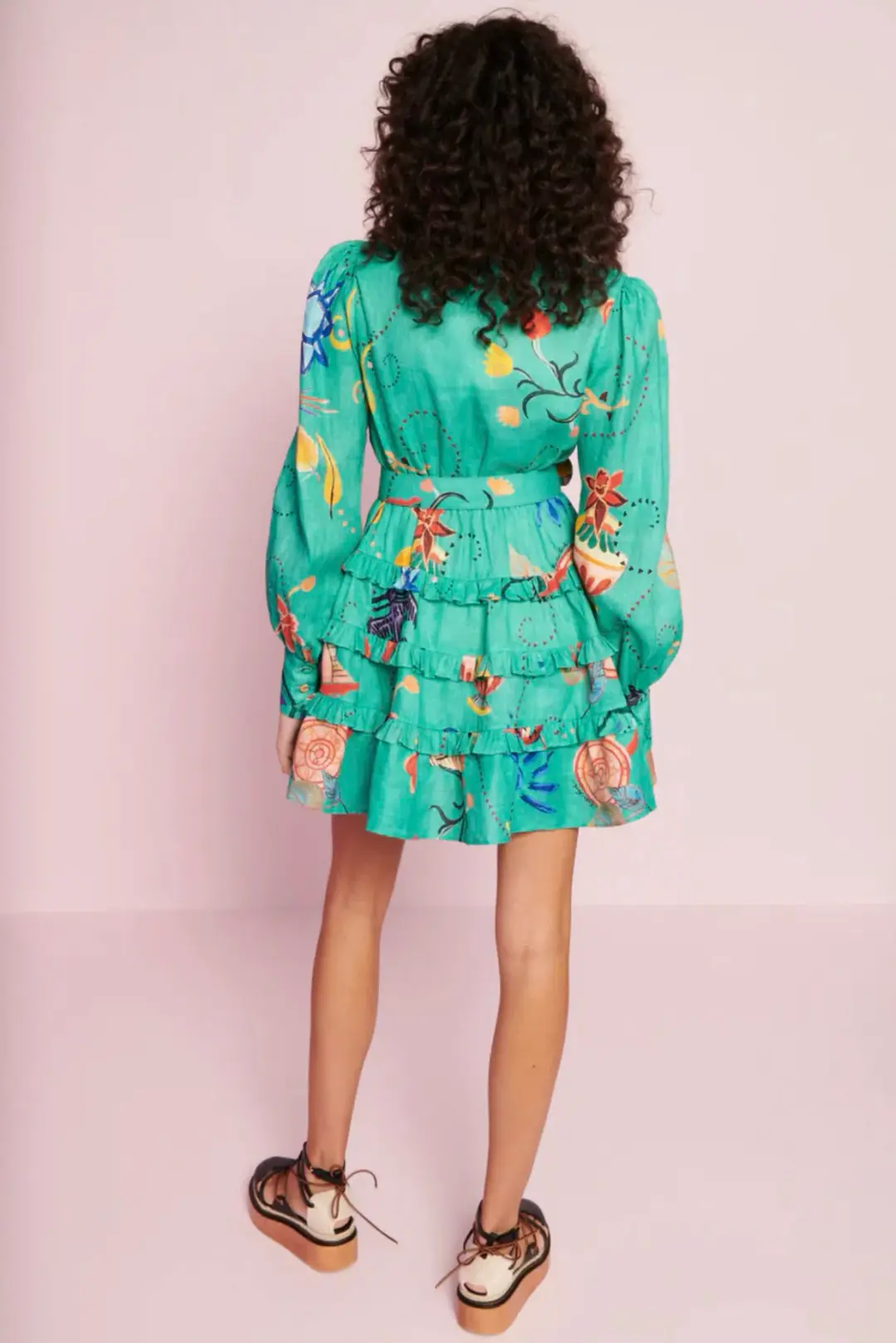 Kate Ford Cordia Layered Dress Print Size 1/Au 8 for rent on The Volte - main image