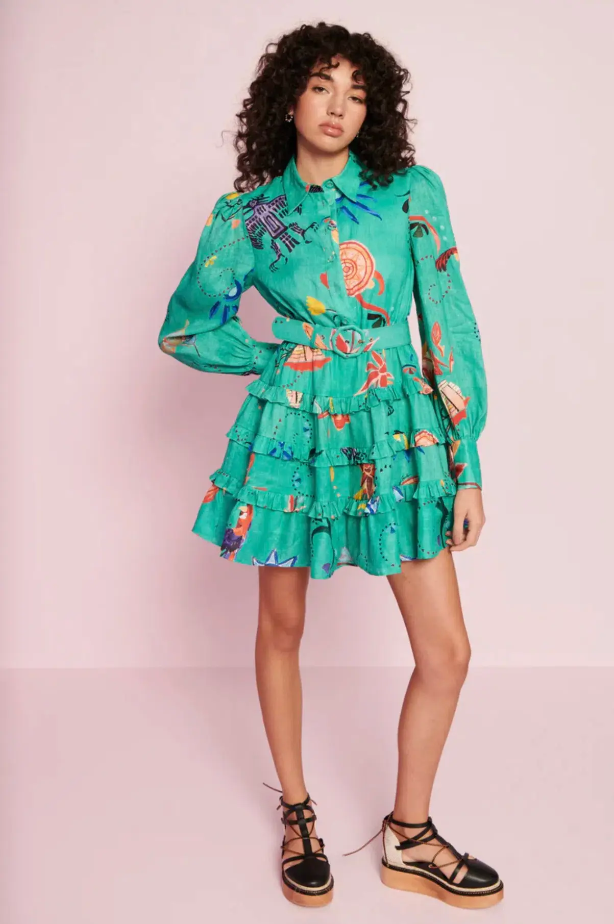 Kate Ford Cordia Layered Dress Print Size 1/Au 8 - Image 1