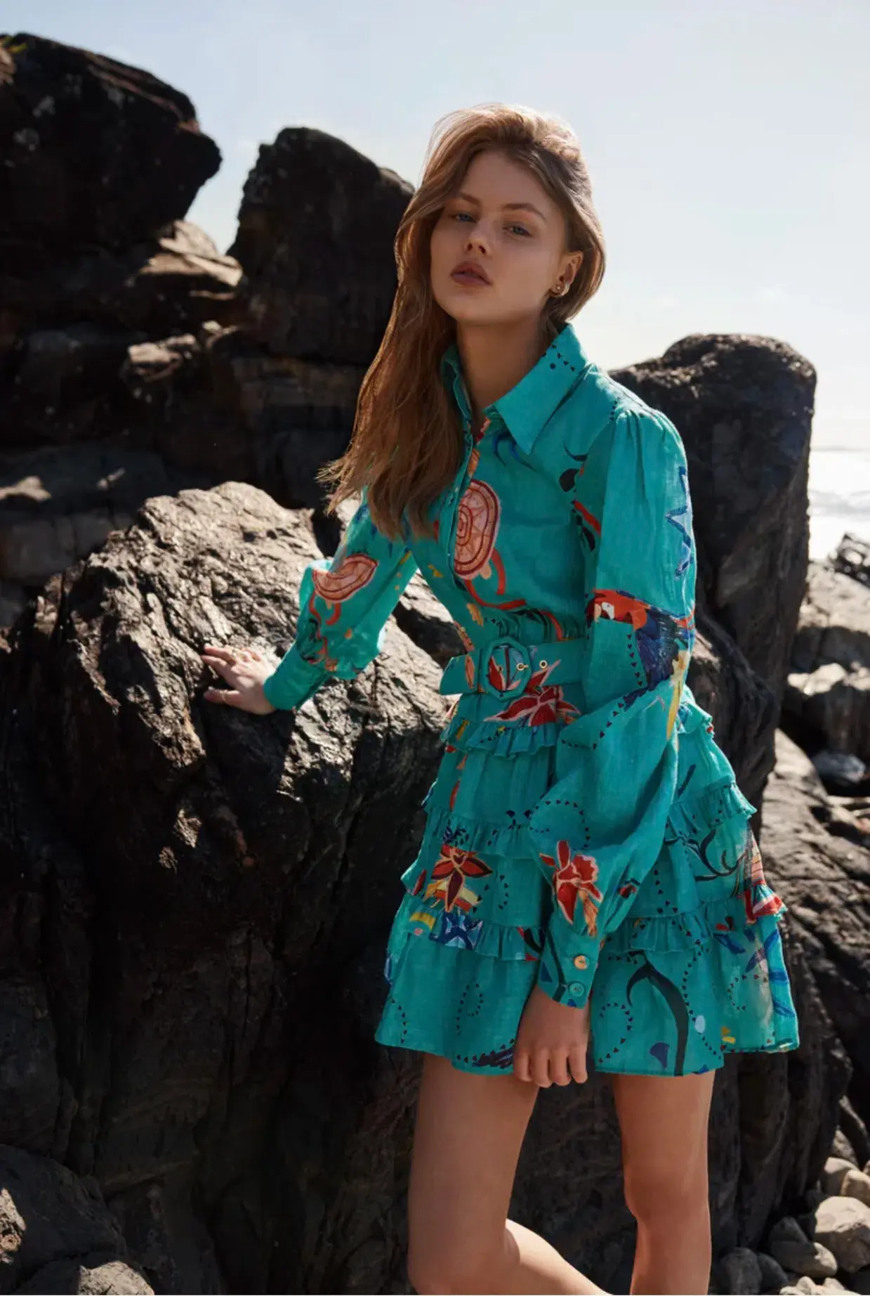 Kate Ford Cordia Layered Dress Print Size 1/Au 8 - Image 3