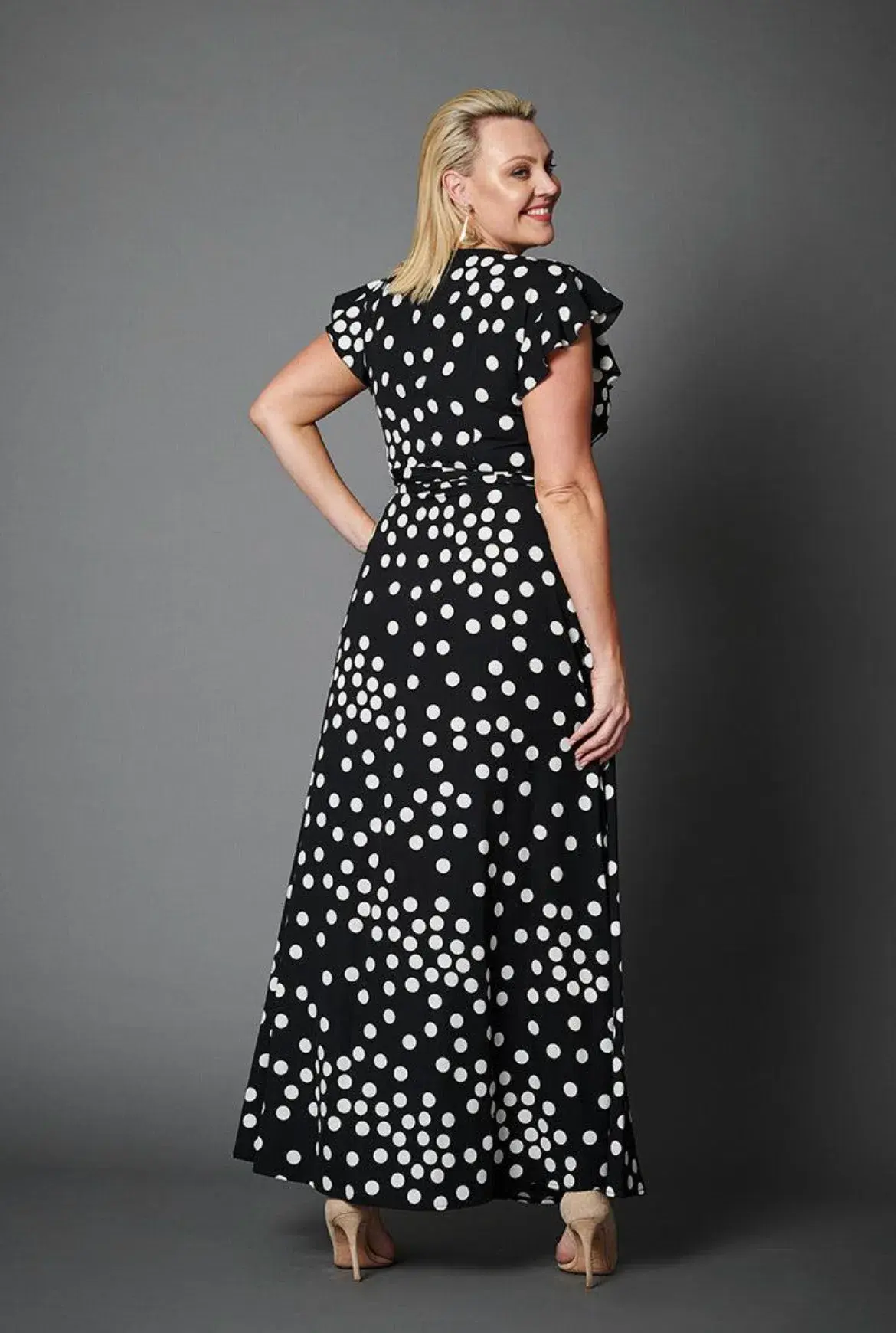 Embody Women Birkin Maxi Dress Black Print Size 12 - Image 2