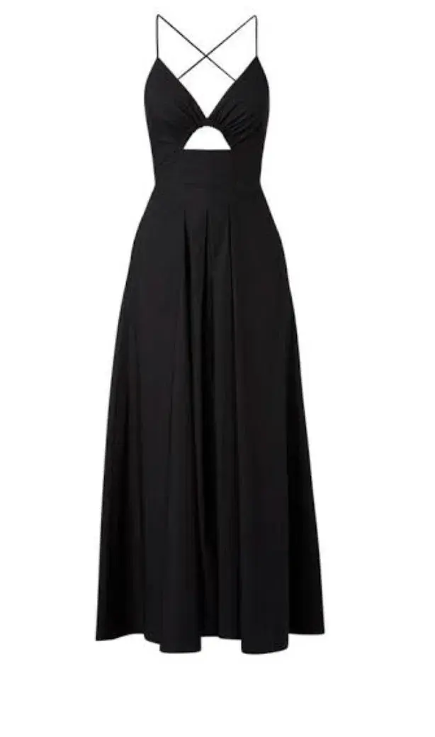 Scanlan Theodore Cotton Strappy Dress Dress NAVY Size 8 - Image 3
