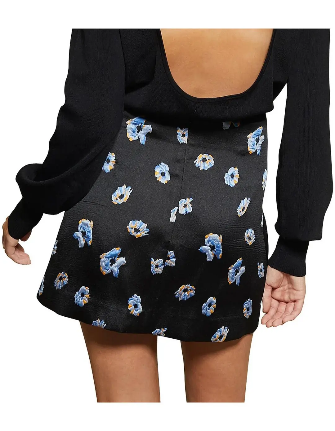 Bec & Bridge Daisy Mini Skirt Black/Print Size 10 for rent on The Volte - main image