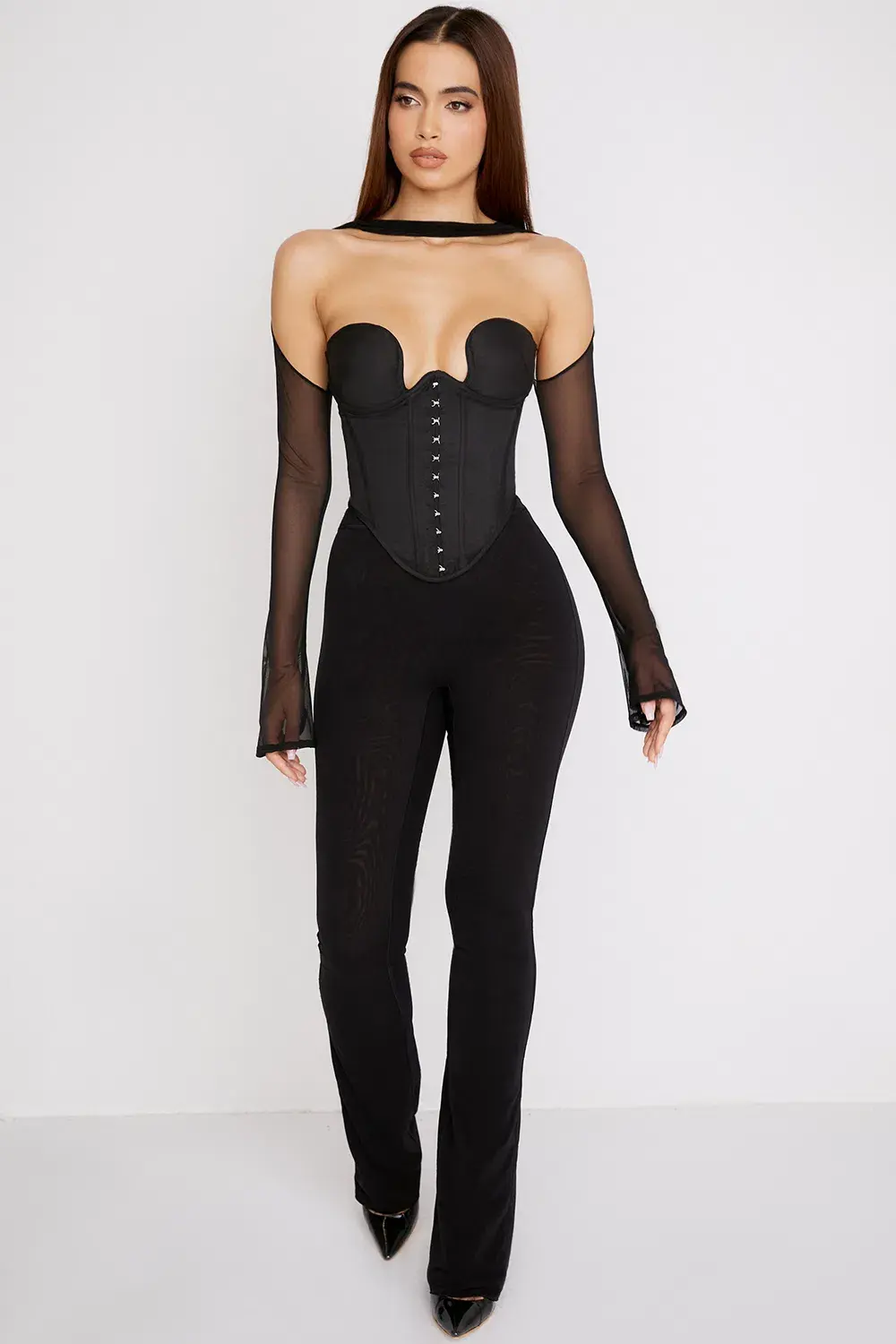 House of CB Mina Structured Corset Black Size S / Au 8 - Image 1