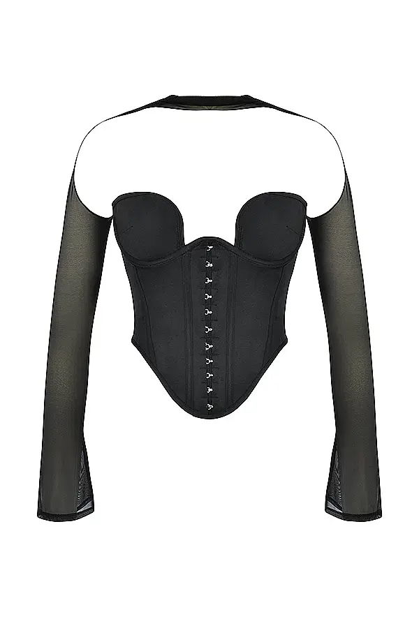 House of CB Mina Structured Corset Black Size S / Au 8 - Image 6