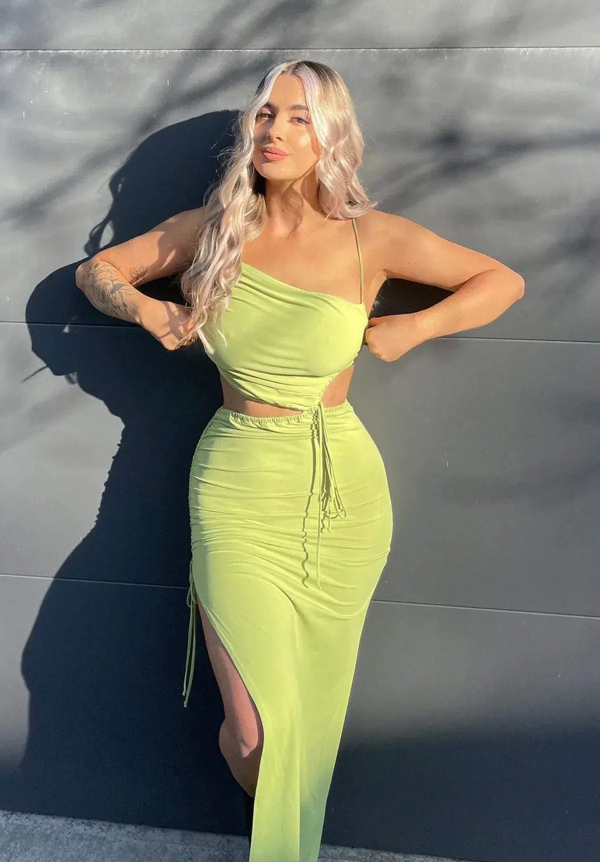 Bec & Bridge Dilkon Maxi Dress Lime Green Size 8  - Image 7