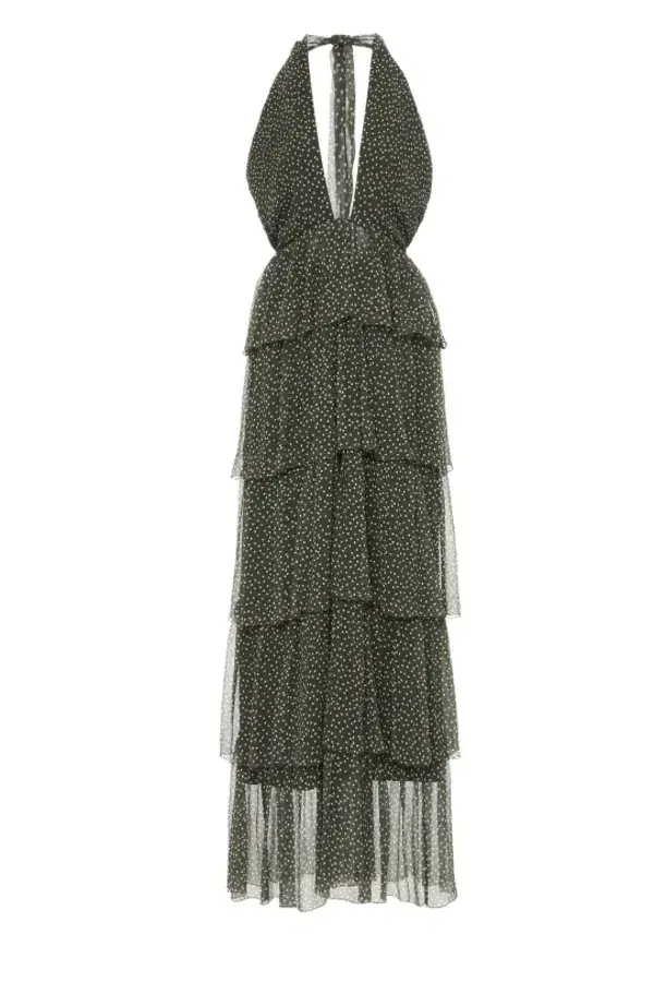 Sir the Label Isabella Halter Gown Green Print Size 1/ Au 10 - Image 5