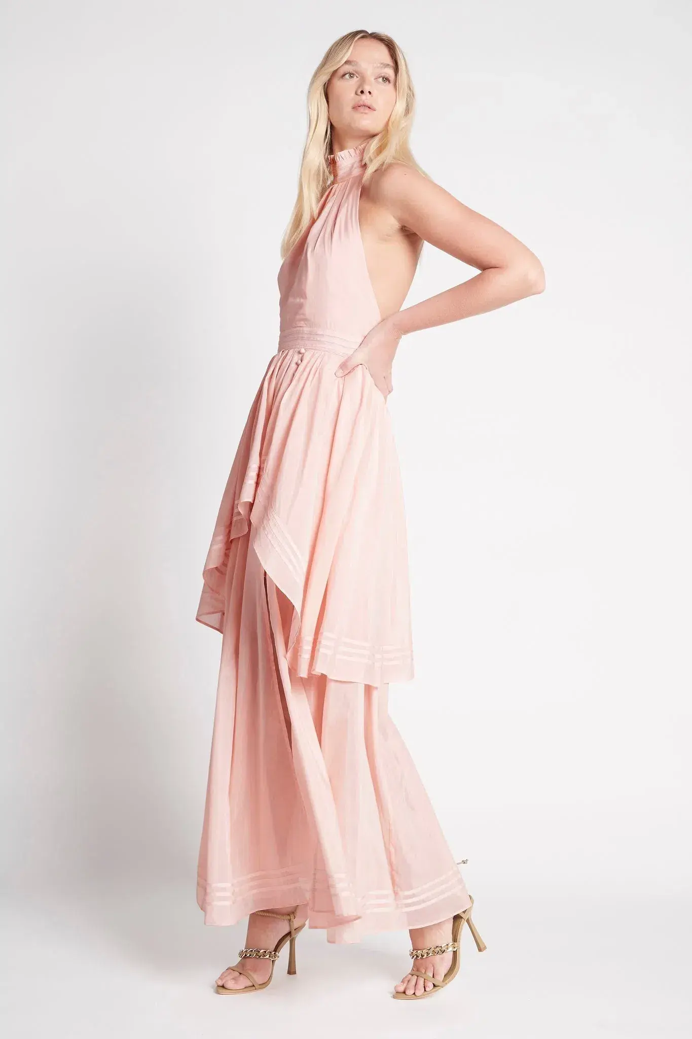 Aje Bungalow Sienna Dress Blush Size AU 12 - Image 3