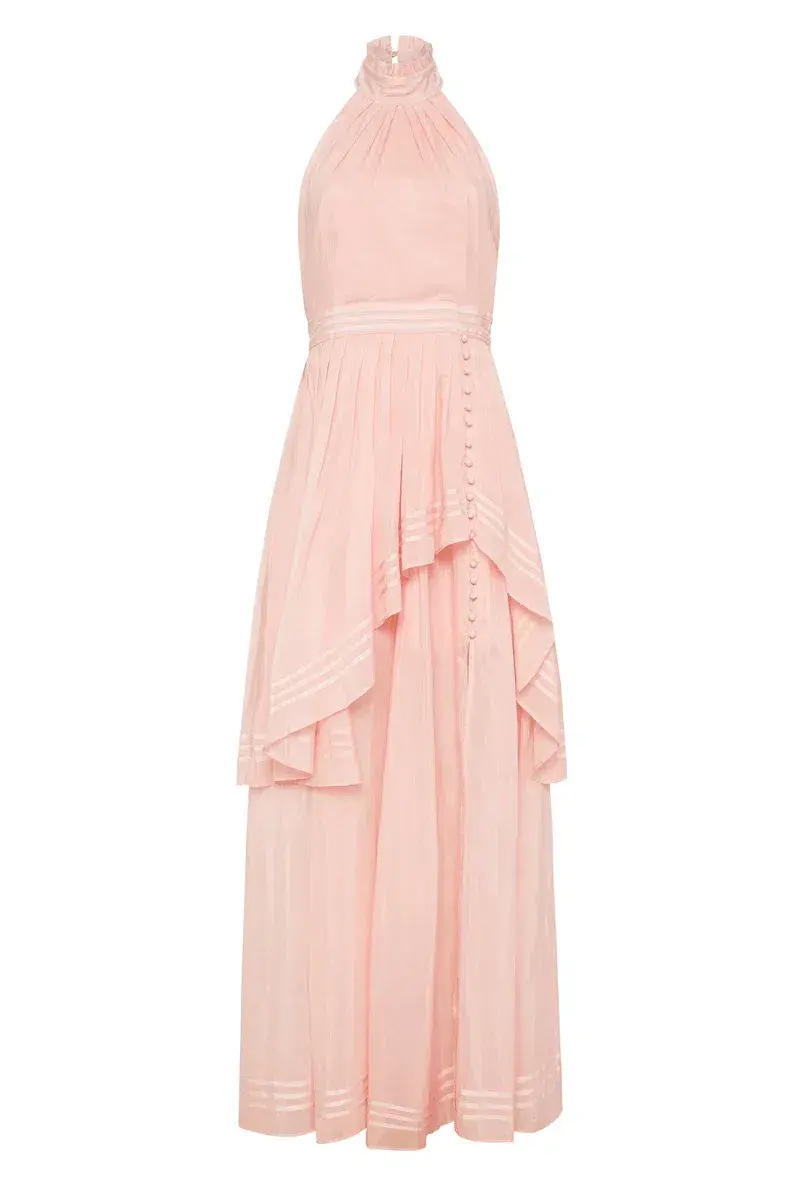 Aje Bungalow Sienna Dress Blush Size AU 12 - Image 4