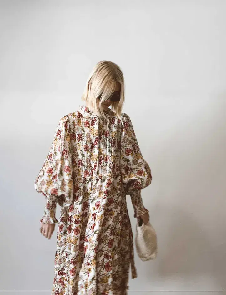 Aje Aurelia Floral Linen Gown Print Size 12 - Image 4