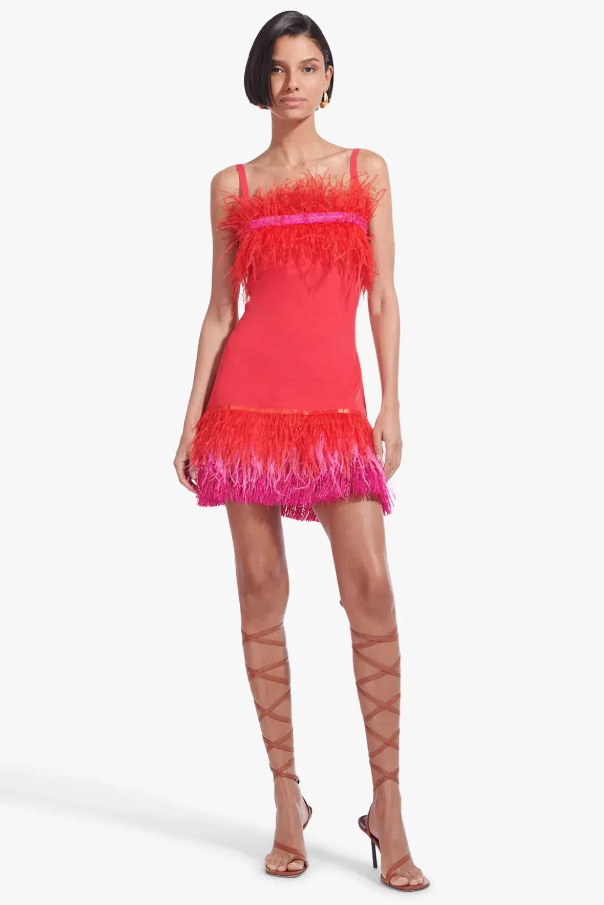 Staud Etta Dress Blood Orange Size XS/ Au 6 - Image 1