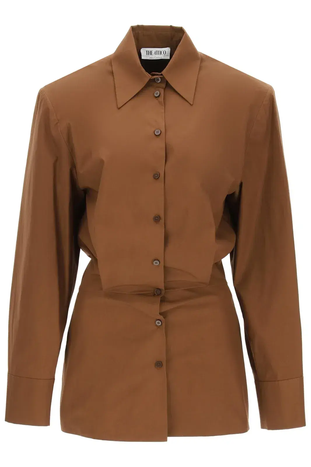 The Attico Margot Dress Brown Size 6 - Image 3