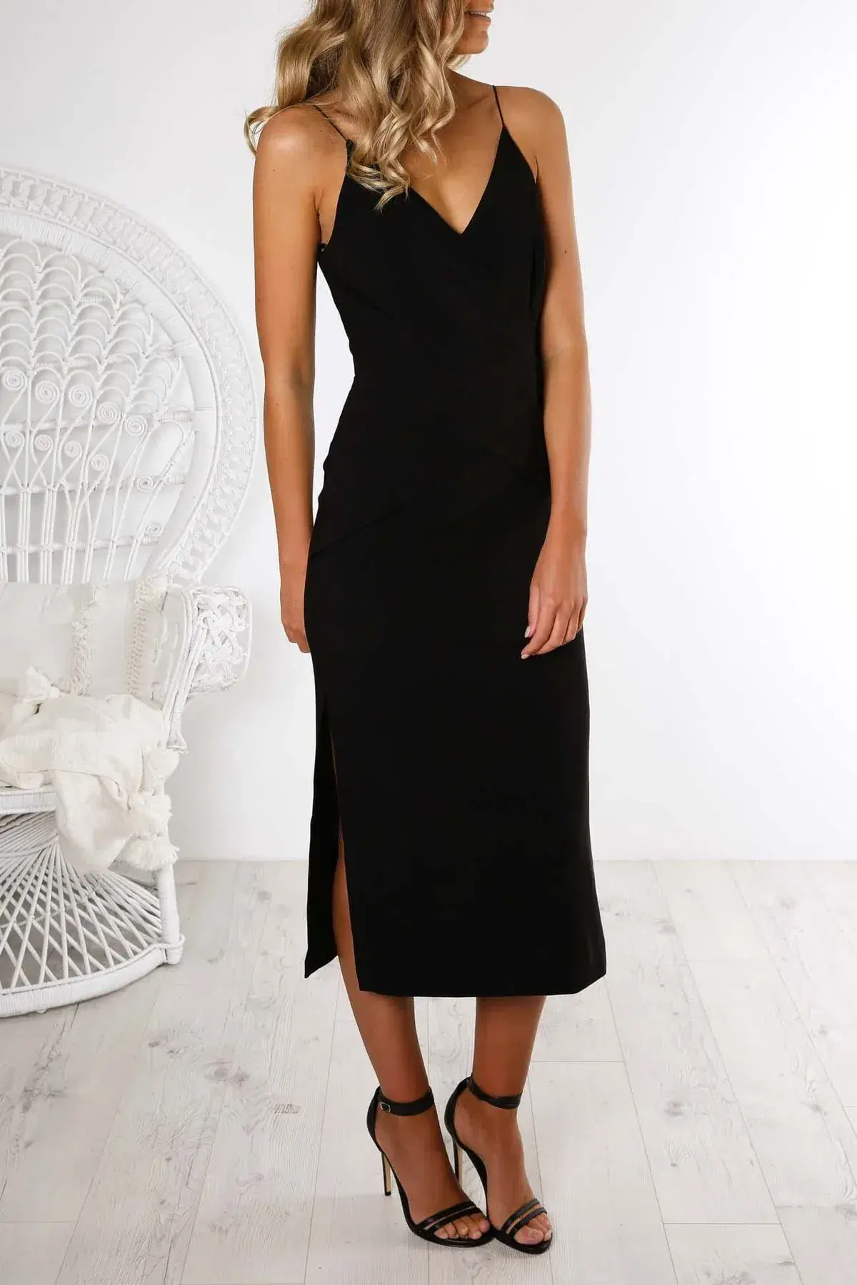 Finders Keepers Dreams Midi Dress Black Size S / Au 8 - Image 1