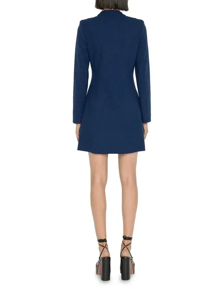 Cue Double Breasted Blazer Dress Navy Size 8  - Image 3