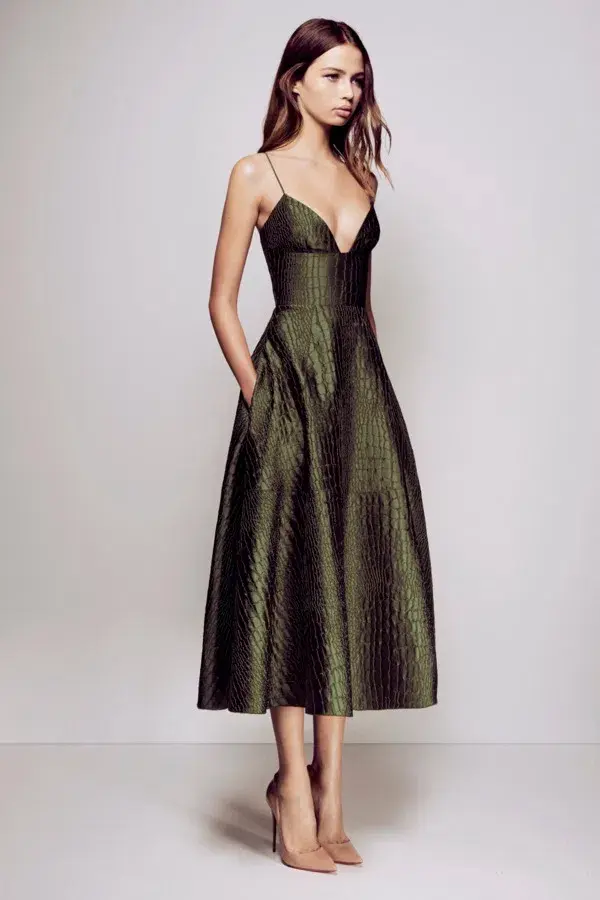 Alex Perry La Verne Dress Green Size 0 / AU 6 - Image 2