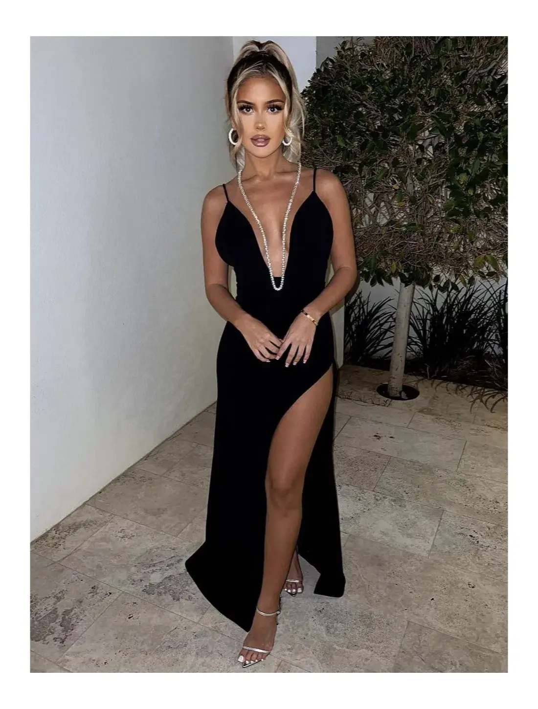 Alamour the Label Irma Low Neck Gown Black Size XS / Au 6 - Image 2
