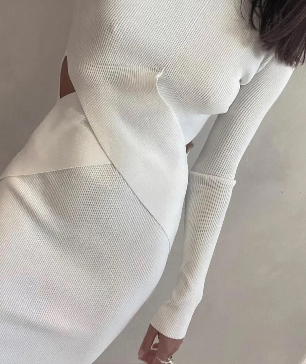 Sir the Label Celena Draped Dress White Size 8 - Image 2