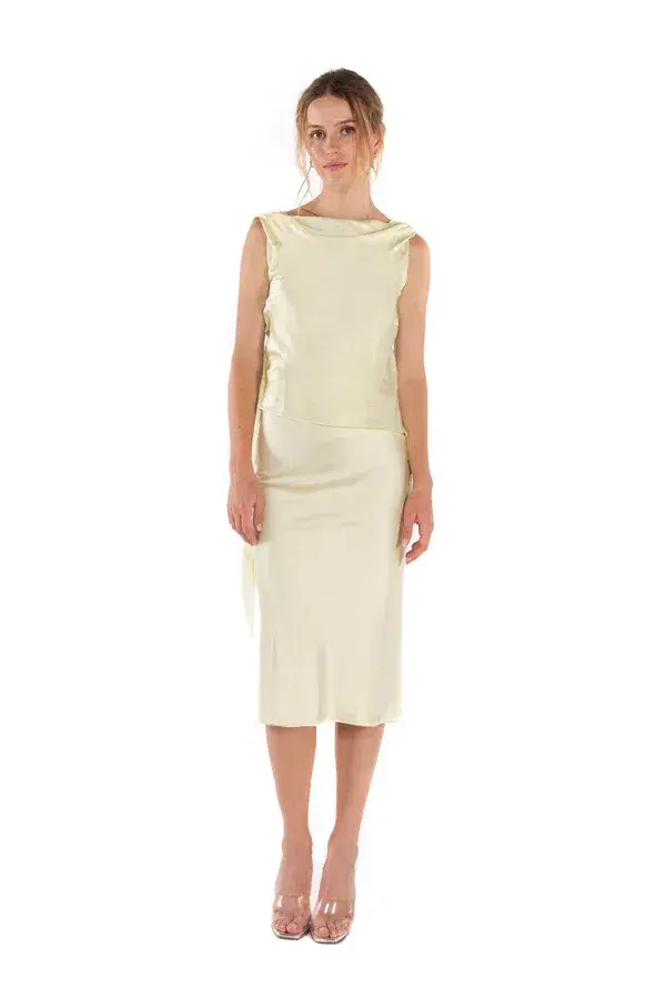 The Bar Asher Top and Carter Skirt Set Limoncello Size 6  - Image 1
