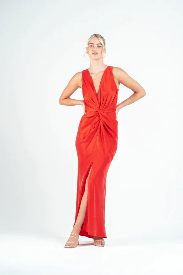 One Fell Swoop Gaia Maxi Dress Rosso Size 12 - Image 2