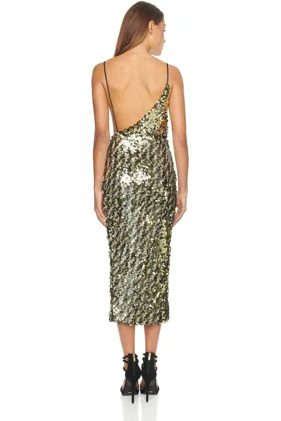 Eliya The Label Krystal Dress Gold Sequin Size 8 - Image 2