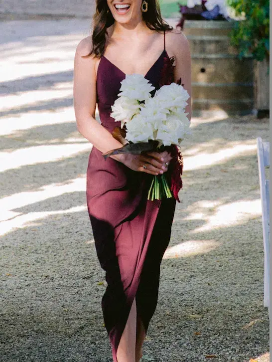 Shona Joy Core Cocktail Dress Aubergine Size 10 - Image 3