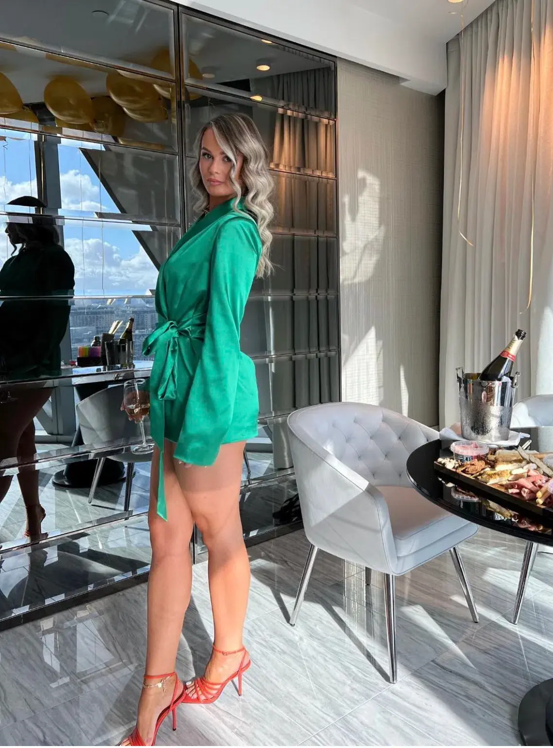 Khirzad Femme Amore Jacket Dress Emerald Green Size S / AU 8 - Image 1
