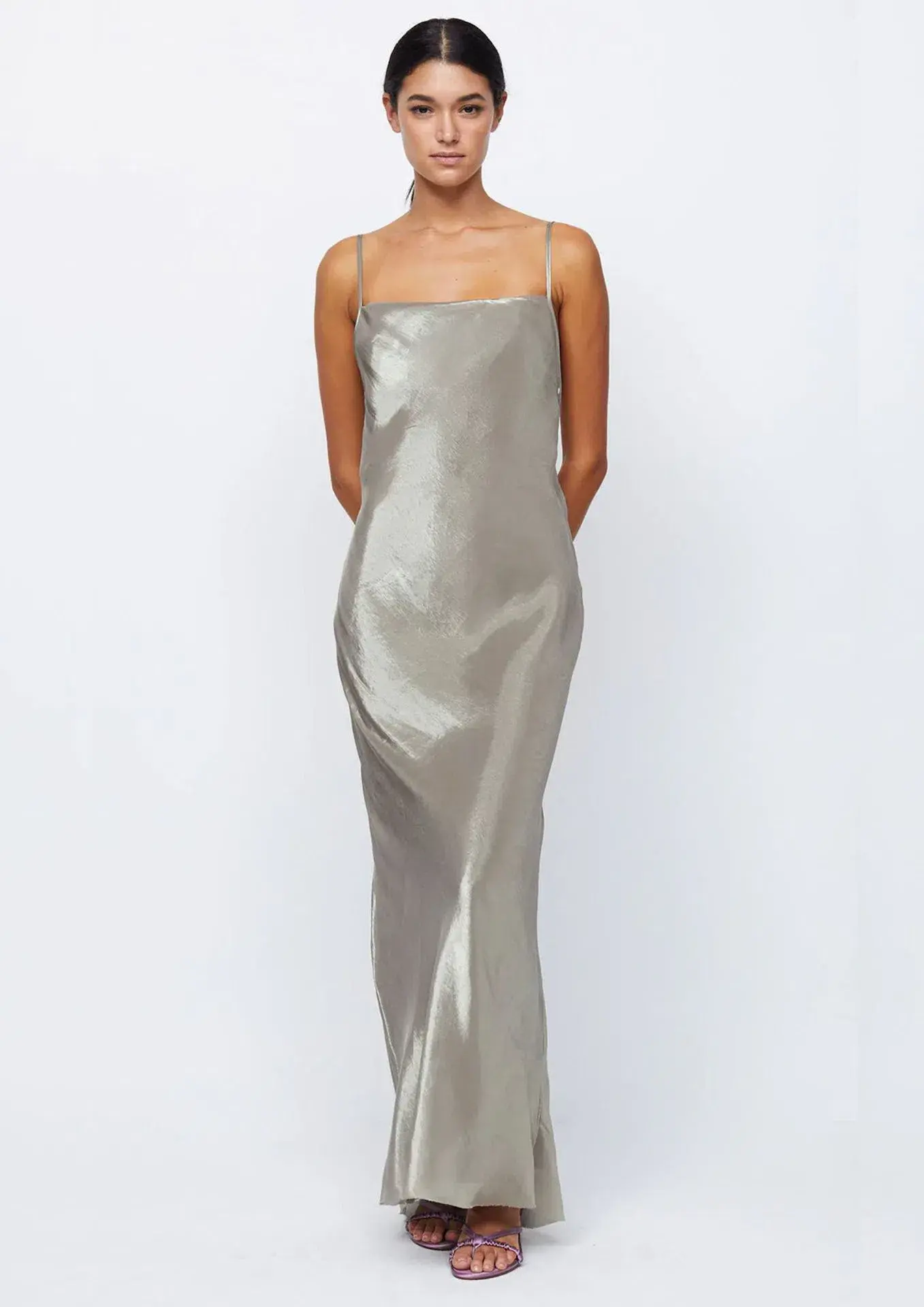 Bec & Bridge Fleur Maxi Dress Silver Size S / AU 8 - Image 1