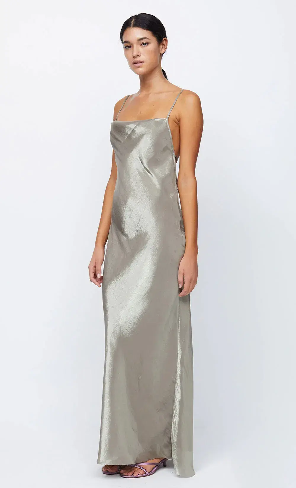 Bec & Bridge Fleur Maxi Dress Silver Size S / AU 8 for rent on The Volte - main image