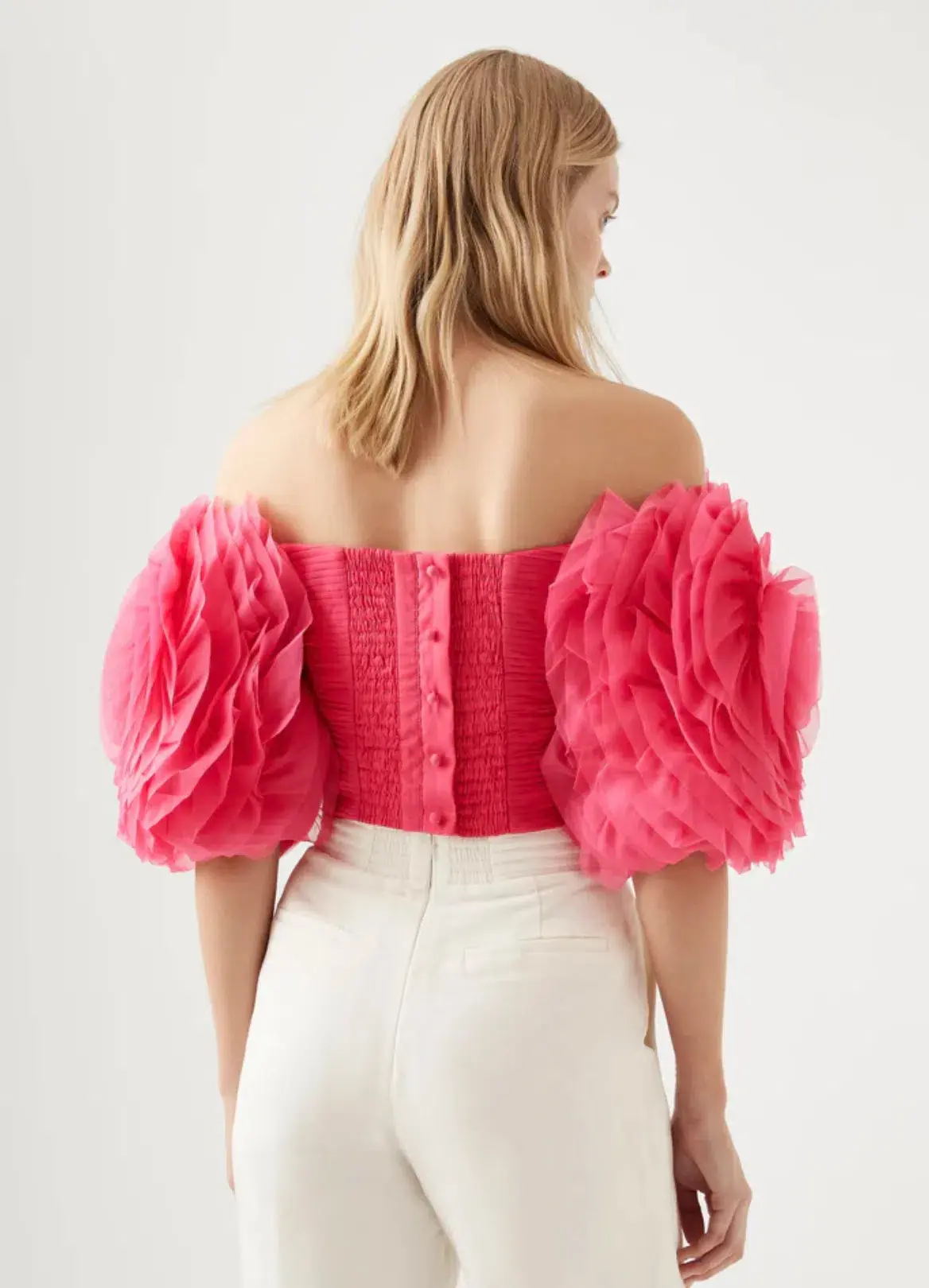 Aje Armour Bubble Top Pink Size 8 - Image 4