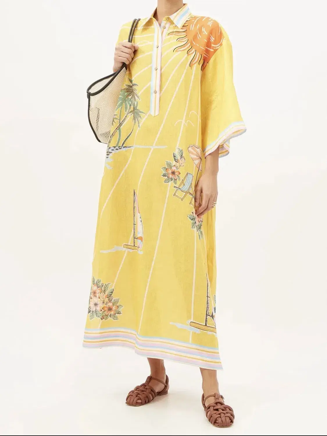 Alemais Pool Dress Yellow Size 12 - Image 1