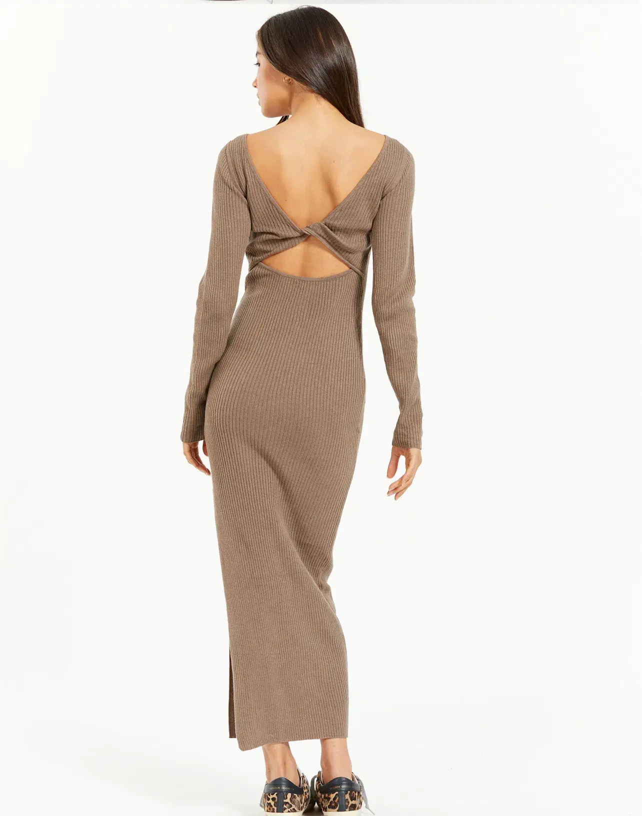 Bec and Bridge Riviera L/S Midi Dress Brown Size 6 - Image 6