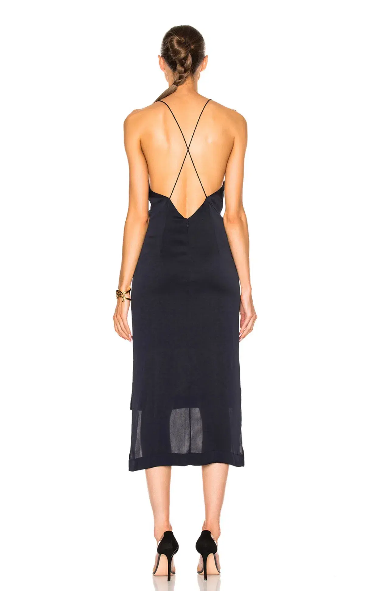 Dion Lee Fine Line Dress Black Size 12 - Image 5