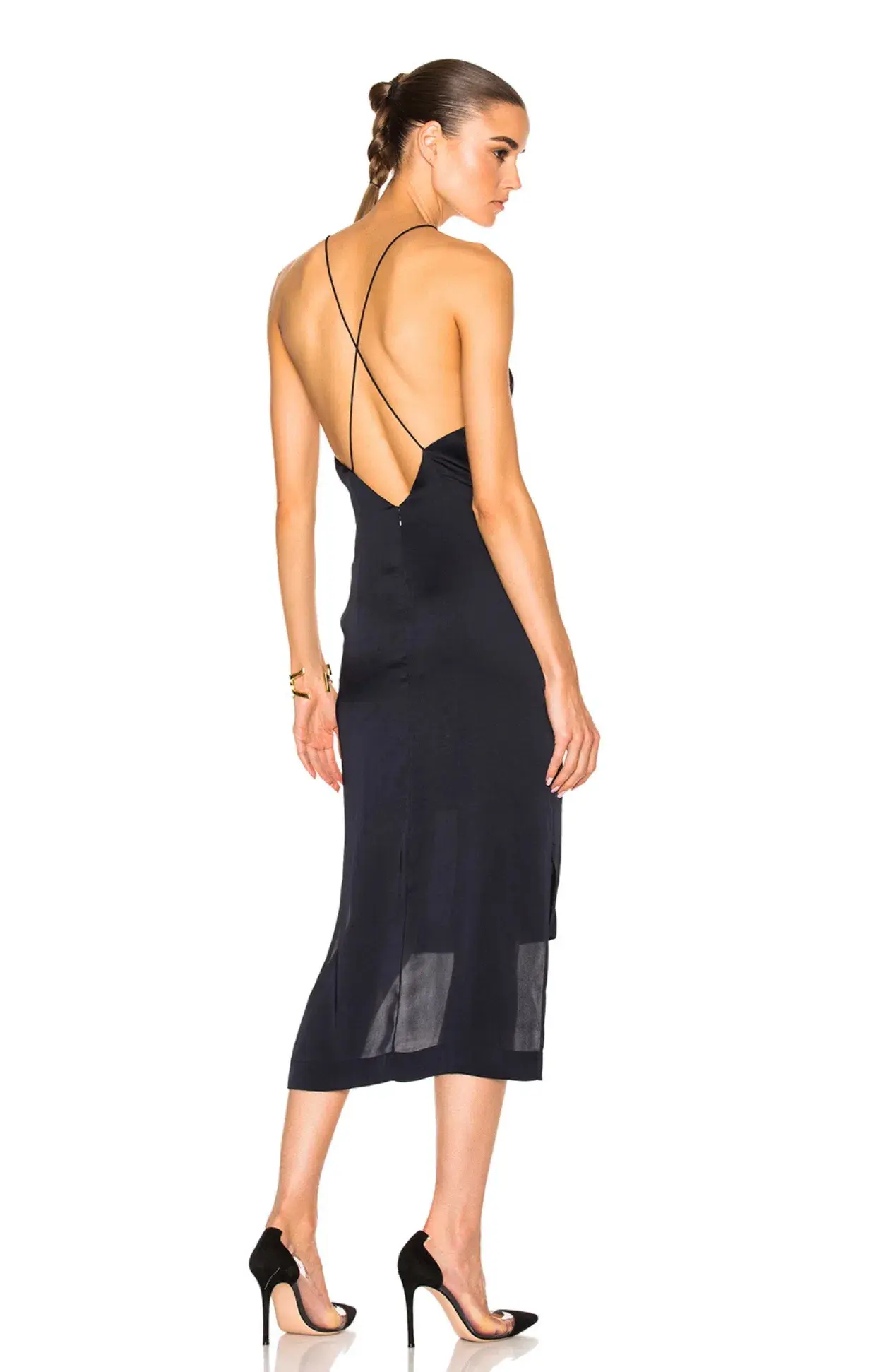 Dion Lee Fine Line Dress Black Size 12 - Image 4