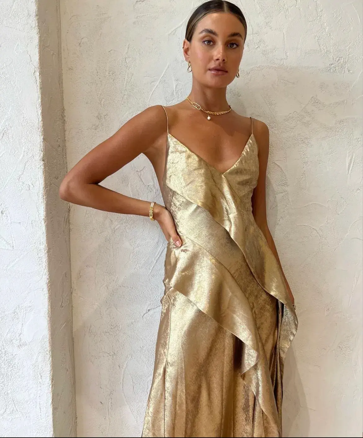 Acler Queensbridge Dress Gold Size 8  - Image 2