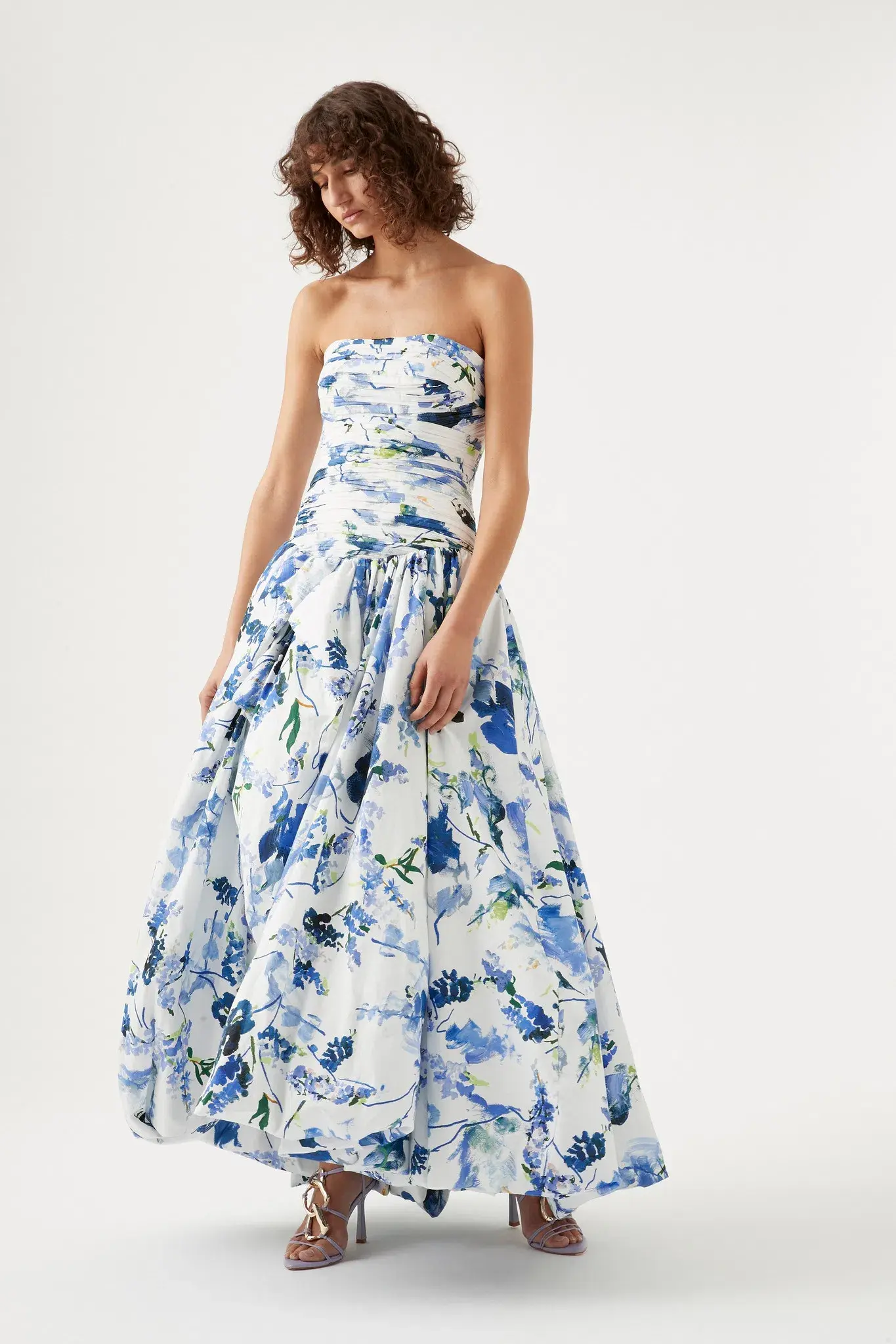 Aje Violette Bubble Hem Maxi Dress Print Size 10 - Image 1