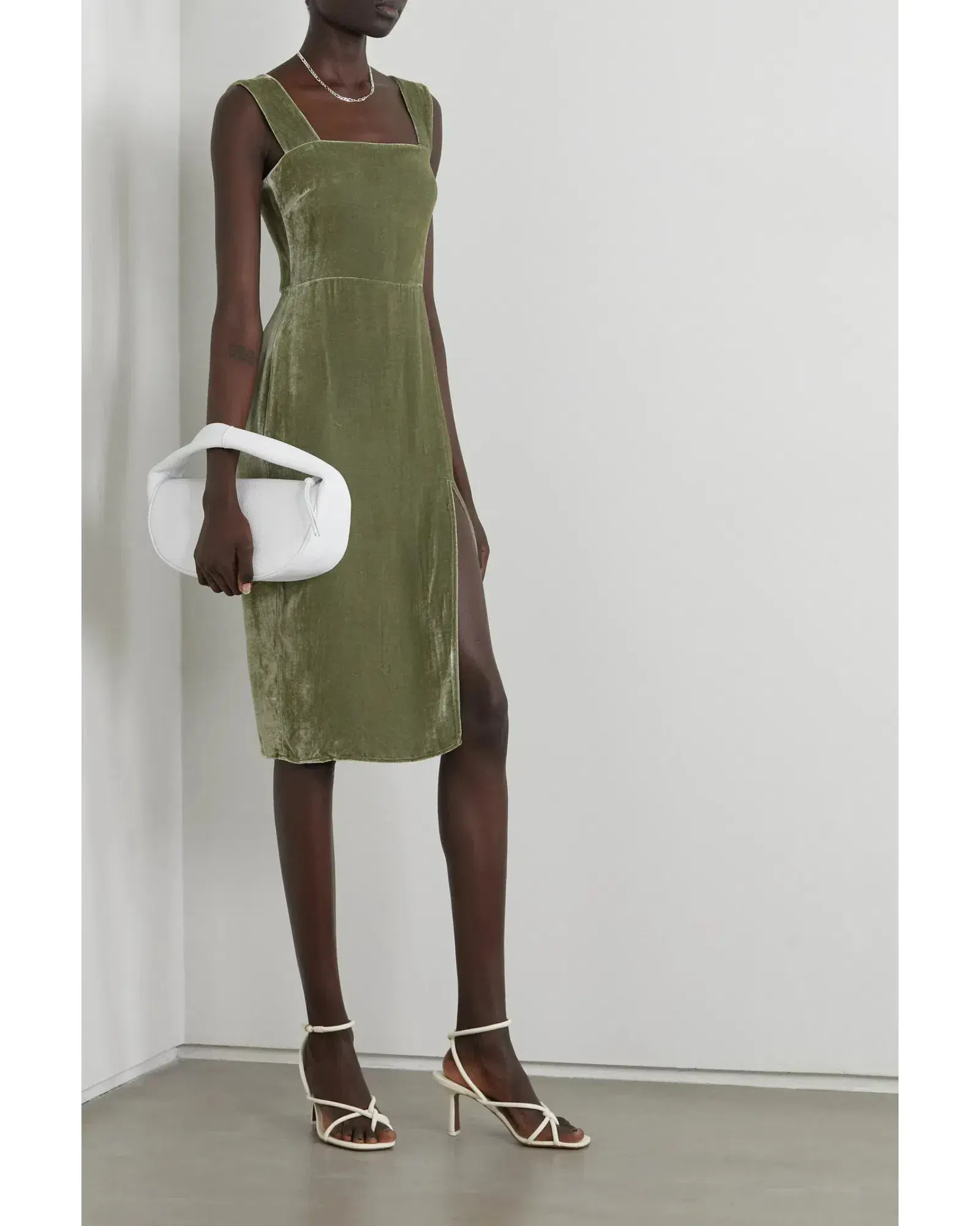 Reformation Velvet Midi Dress Artichoke Size AU 4  - Image 1