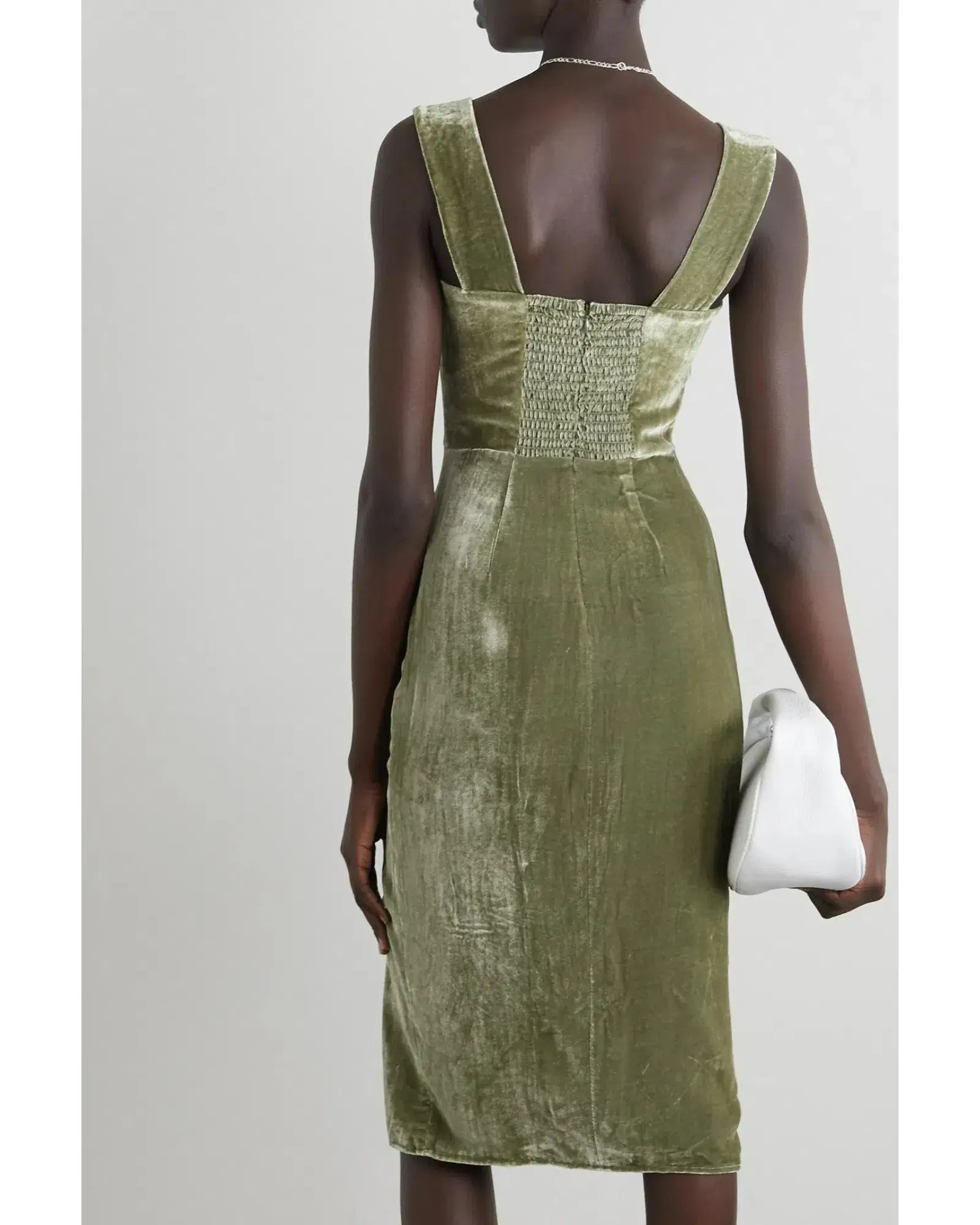 Reformation Velvet Midi Dress Artichoke Size AU 4  - Image 2